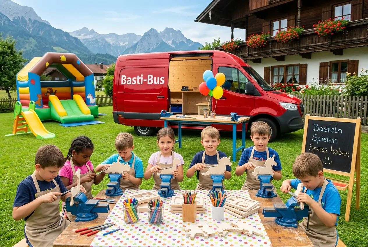 Mobile Kinderwerkstatt für Gruppen bis 15 Kinder in Süddeutschland
