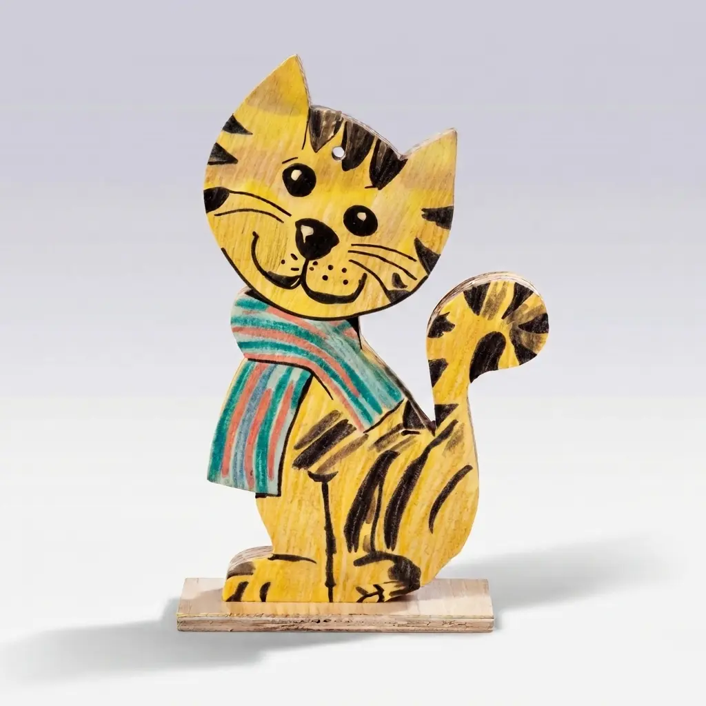 Katze mit Schal Katze mit Schal